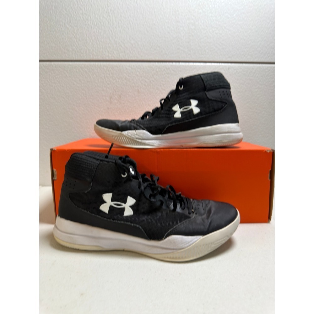 Under Armour Jet 2018‎ Basketball Shoes Black White Size 9.5W (8m) #2589